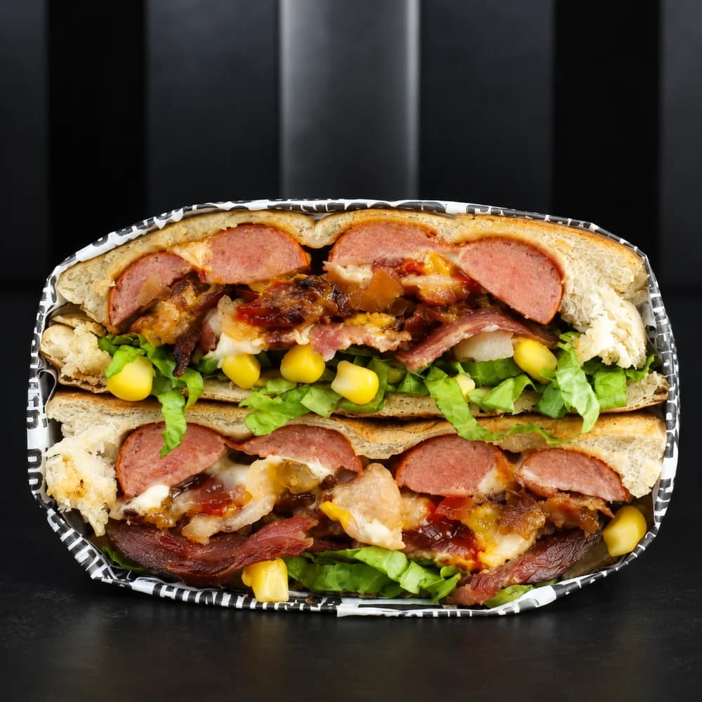 Dogão Duplo Bacon + Batata + Coca Cola 200ml