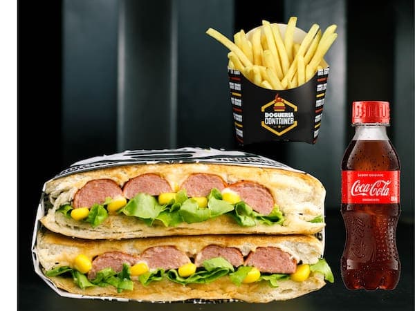 Dogão Duplo + Batata + Coca Cola 200ml
