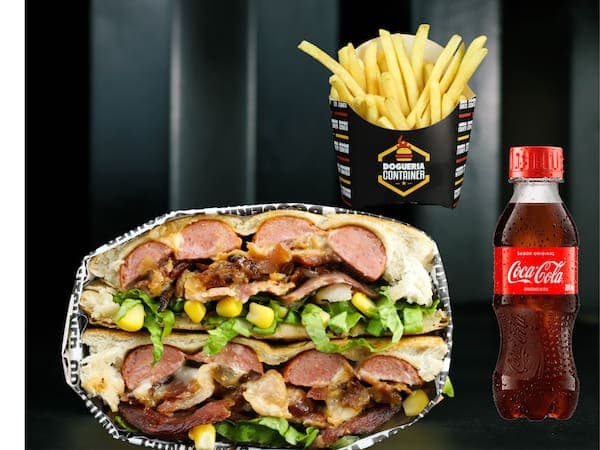 Dogão Duplo Bacon + Batata + Coca Cola 200ml