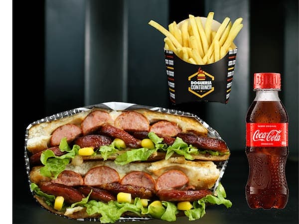 Dogão Duplo Calabresa + Batata + Coca Cola 200ml