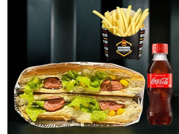 Dogão Simples + Batata + Coca Cola 200ml