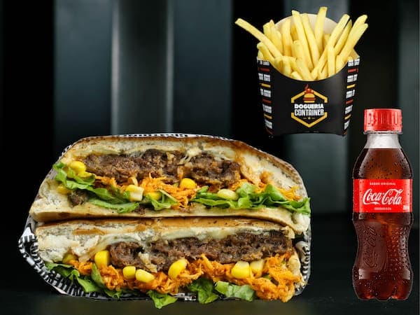 X-Burguer Frango+ Batata + Coca Cola 200ml