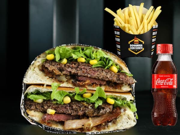 X-Burguer Bacon + Batata + Coca Cola 200ml